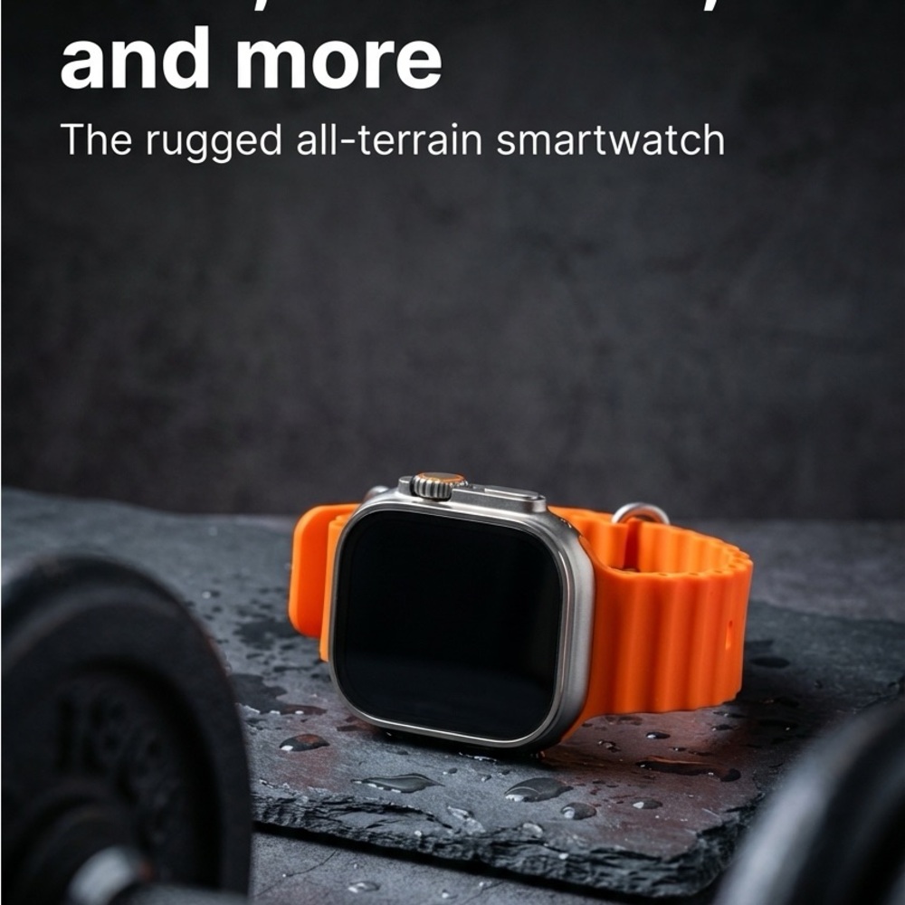 Rugged All-Terrain Smartwatch - Orange
